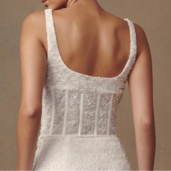 Meshki Elsie Pearl Beaded Bustier Top - Picture 2 of 8